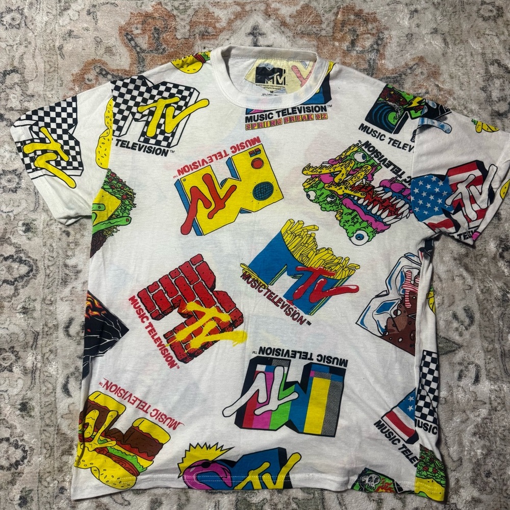MTV Logo Tee with Bold Graphics